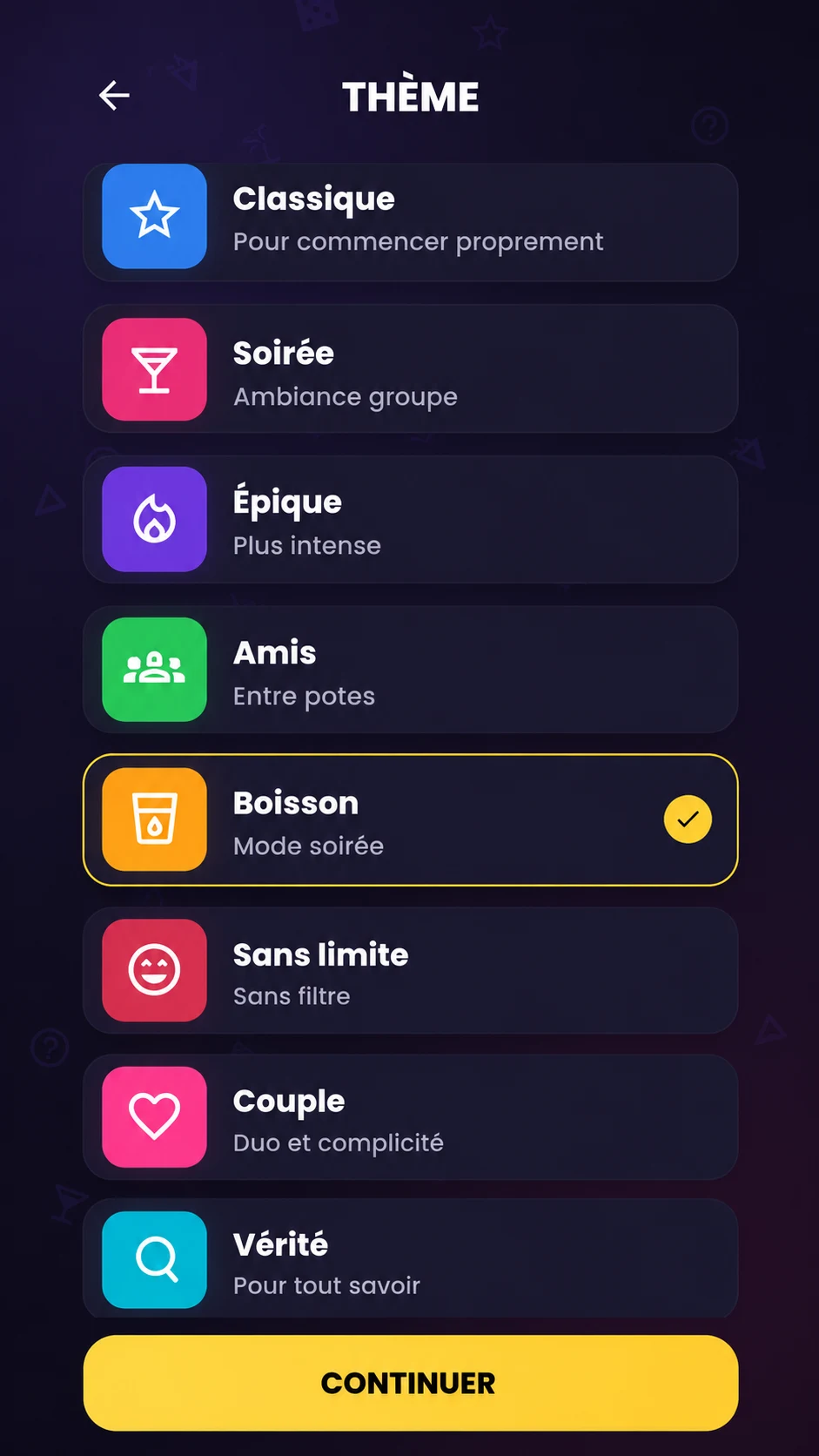 Je n'ai Jamais v2 screenshot